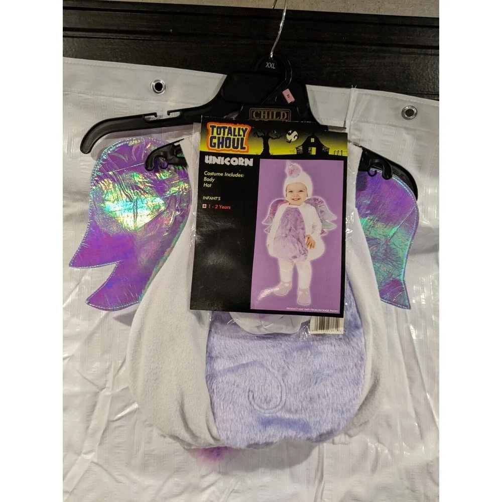 Totally Ghoul Infant Unicorn Halloween Costume‎ Body & Hat Size 1-2 Years